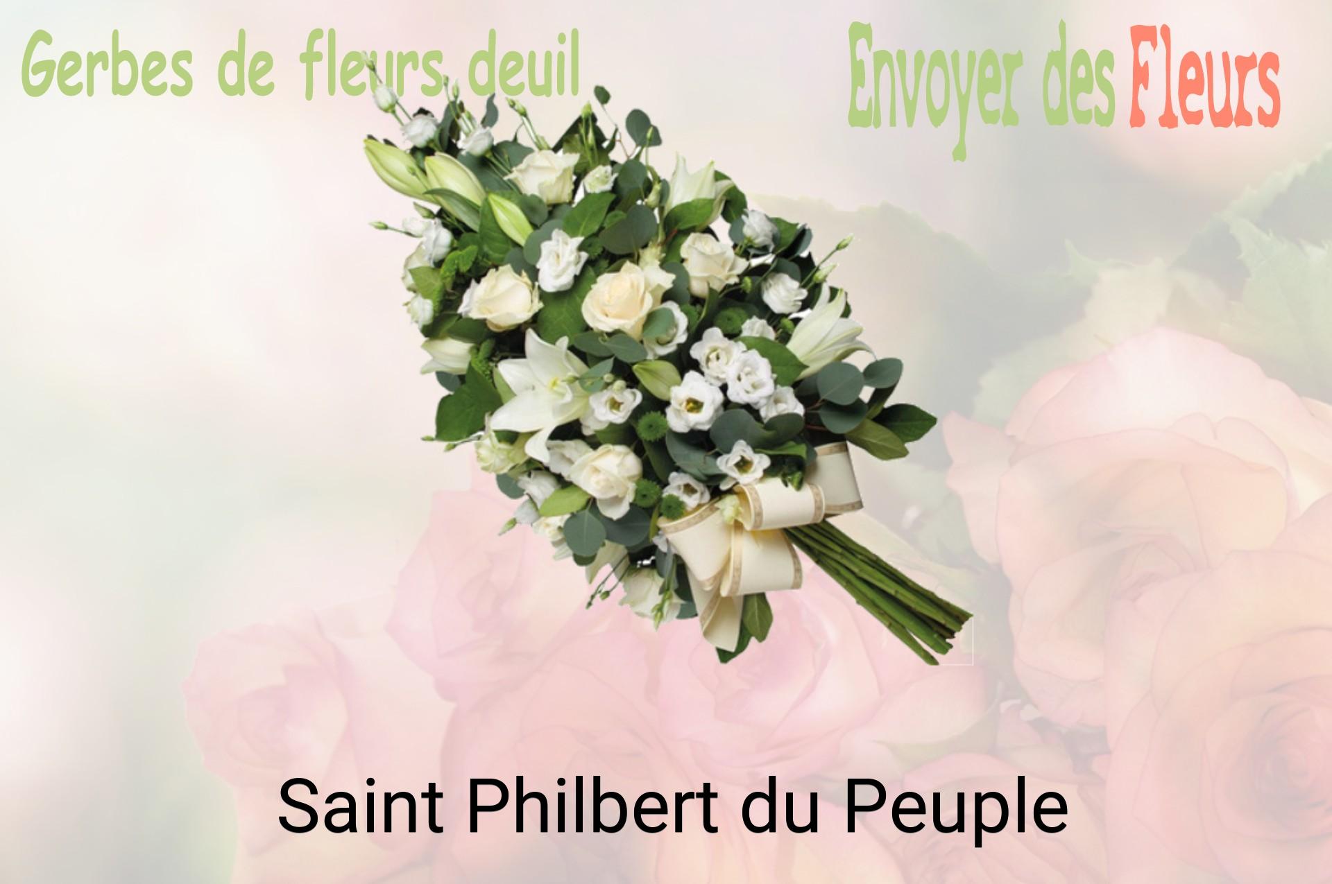 Gerbe de fleurs de deuil livrée à Saint-Philbert-du-Peuple